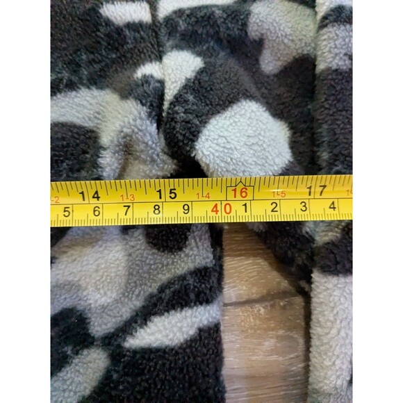 Eddie Bauer Black White Camo Fleece Full-zip Jacket Youth Boys Size M 10-12 - Picture 4 of 6